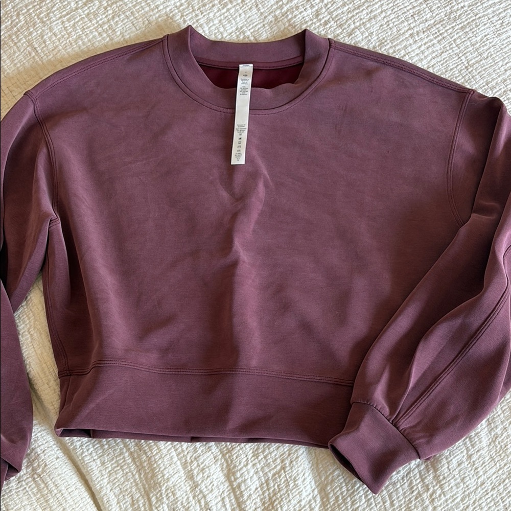 Lululemon Athletica Purple Cropped Boxy Sweatshirt